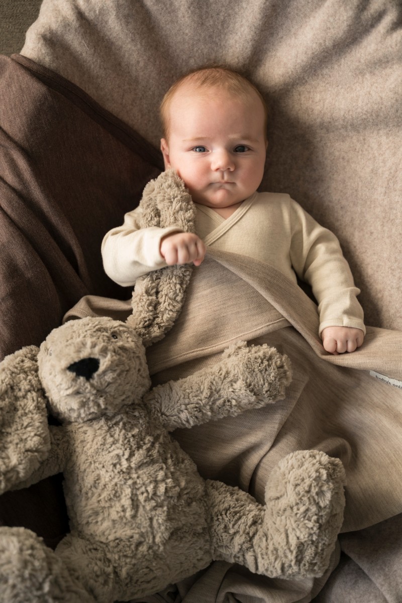 Pletený zajačik Bibi so senzorom plaču